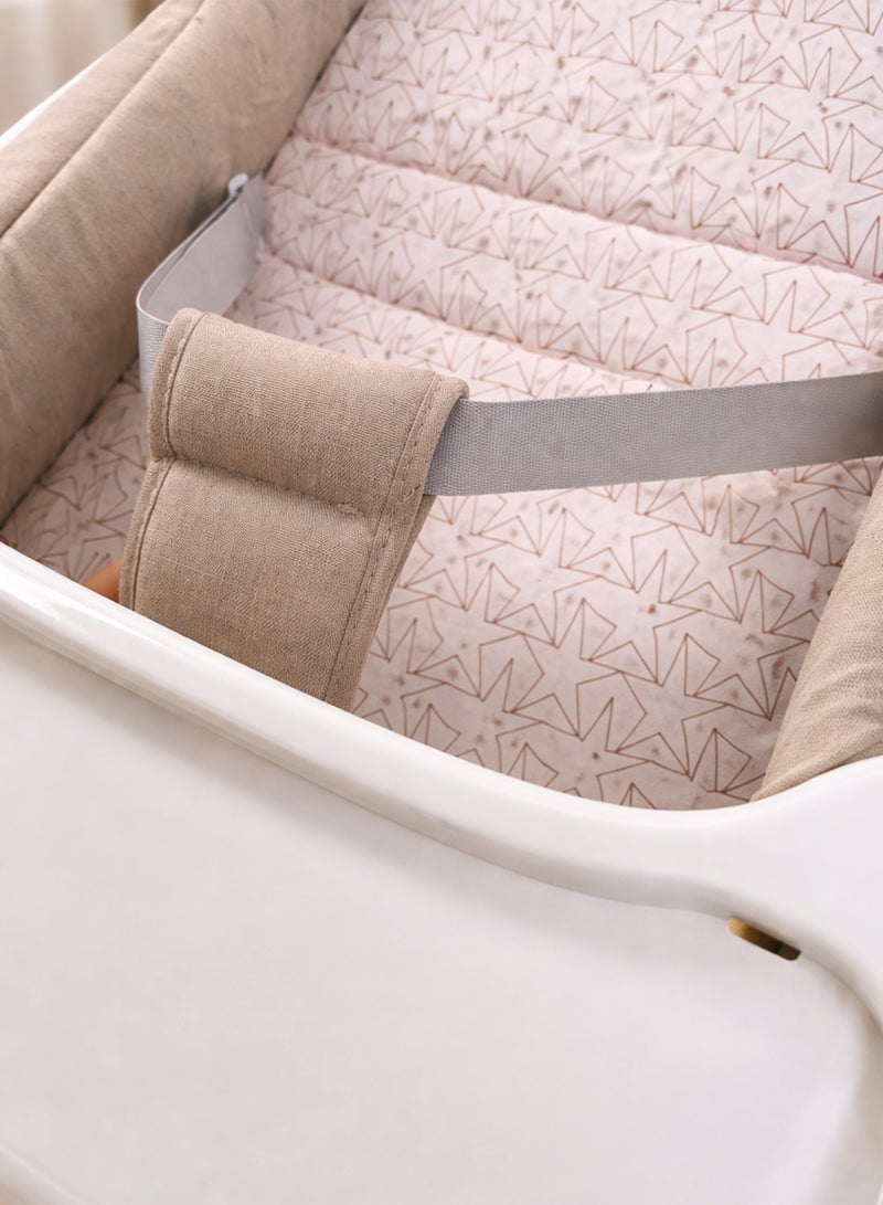 TOTOJOY 3-in-1 Multifunctional Baby Chair with 3-Level Adjustable Feeding Tray, Rocking & Fixed Mode, Non-Slip Base, Washable Cushion - Image 4